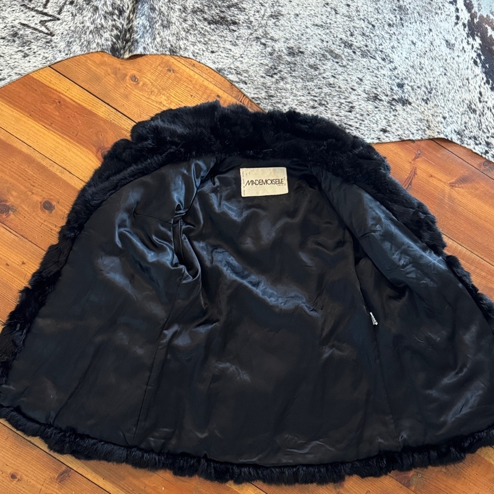 Black Rabbit Fur Jacket - Picture 5 of 11